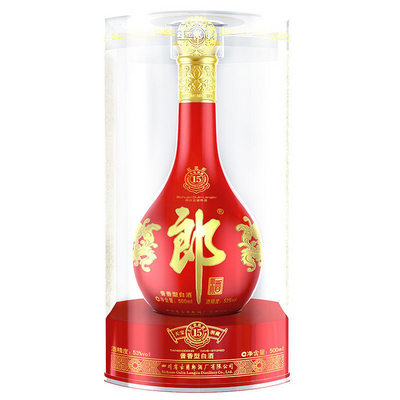 拼多多百亿补贴:郎酒红花郎15酱香53度500ml*1瓶白酒高档白酒高度酒水送礼自