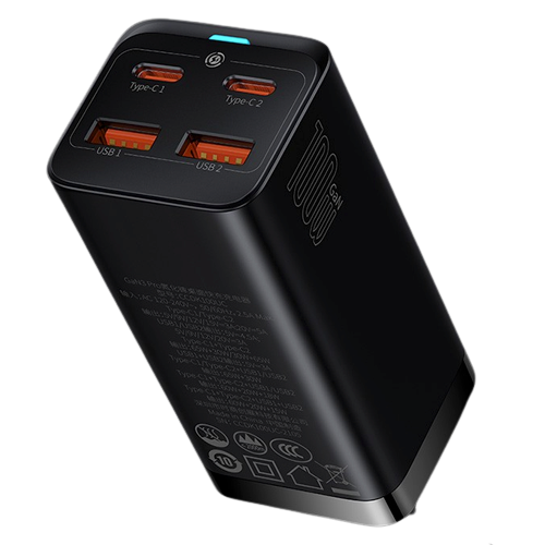 BASEUS 倍思 CCDK100UC 氮化镓充电器 双USB-A/双Type-C 100W 黑色 139元