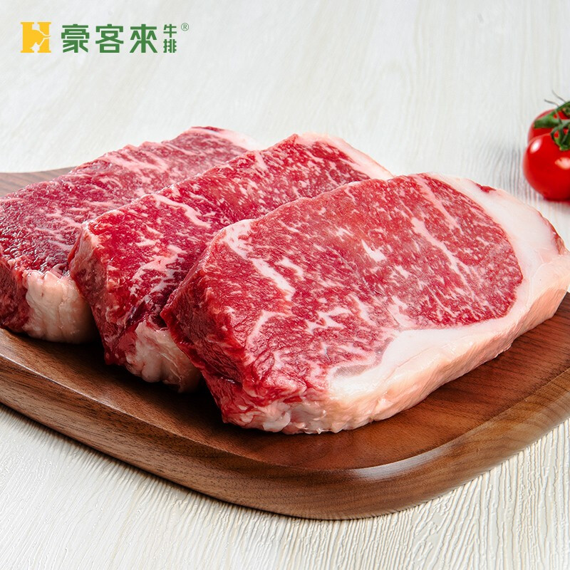 houcaller 豪客来 黑胡椒整切调理西冷牛排（1.5kg/10片含酱包）牛扒牛肉冷冻生