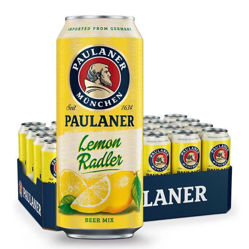 PAULANER 保拉纳 慕尼黑Paulaner保拉纳柏龙啤酒 500mL 24罐 柠檬拉德乐 134元