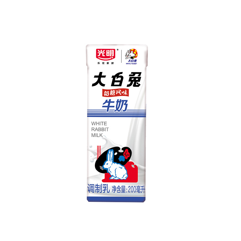 光明 大白兔奶糖风味牛奶 200ml*12盒 礼盒装 50.3元