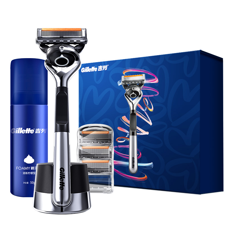 Gillette 吉列 手动剃须刀礼盒 致顺love （1刀架4刀头1底座1须泡） 141.91元（需