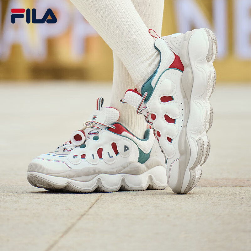 FILA 圣诞款豌豆鞋老爹鞋女鞋鞋运动鞋2025休闲鞋 37.5 589元