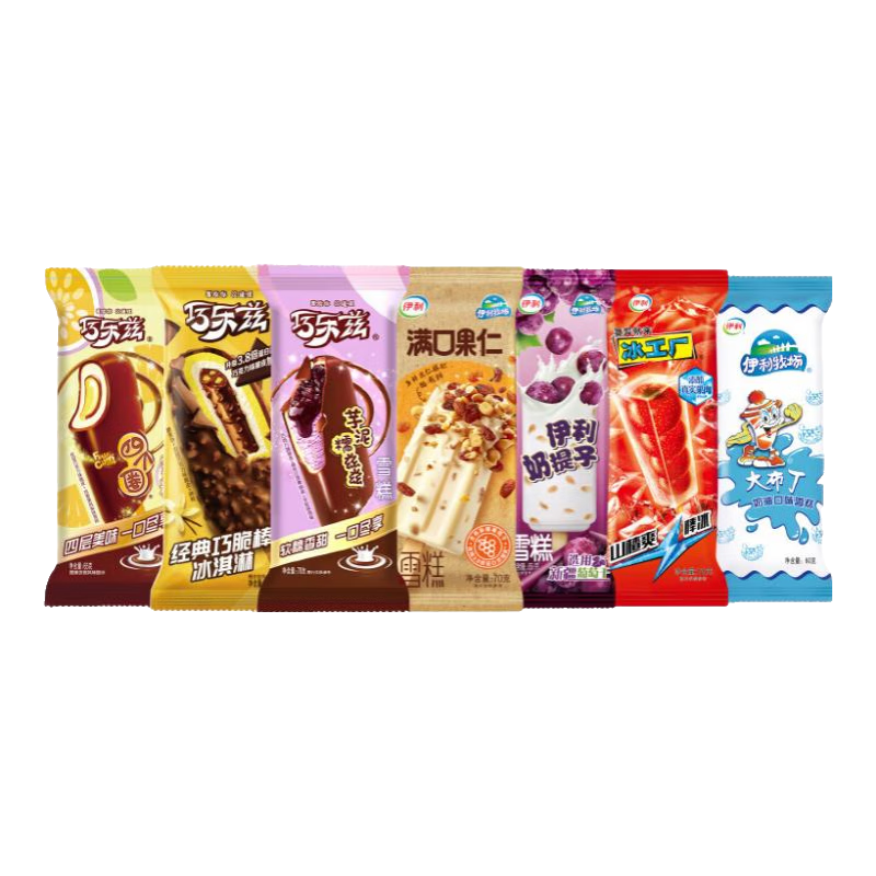 移动端、京东百亿补贴：伊利 巧乐兹15支母品牌25支冰工厂10支 共50支（3350g