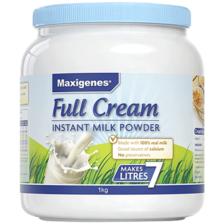 PLUS会员：Maxigenes 美可卓 全脂牛奶粉 1kg*2件+凑单品 146.72元（合73.36元/件）