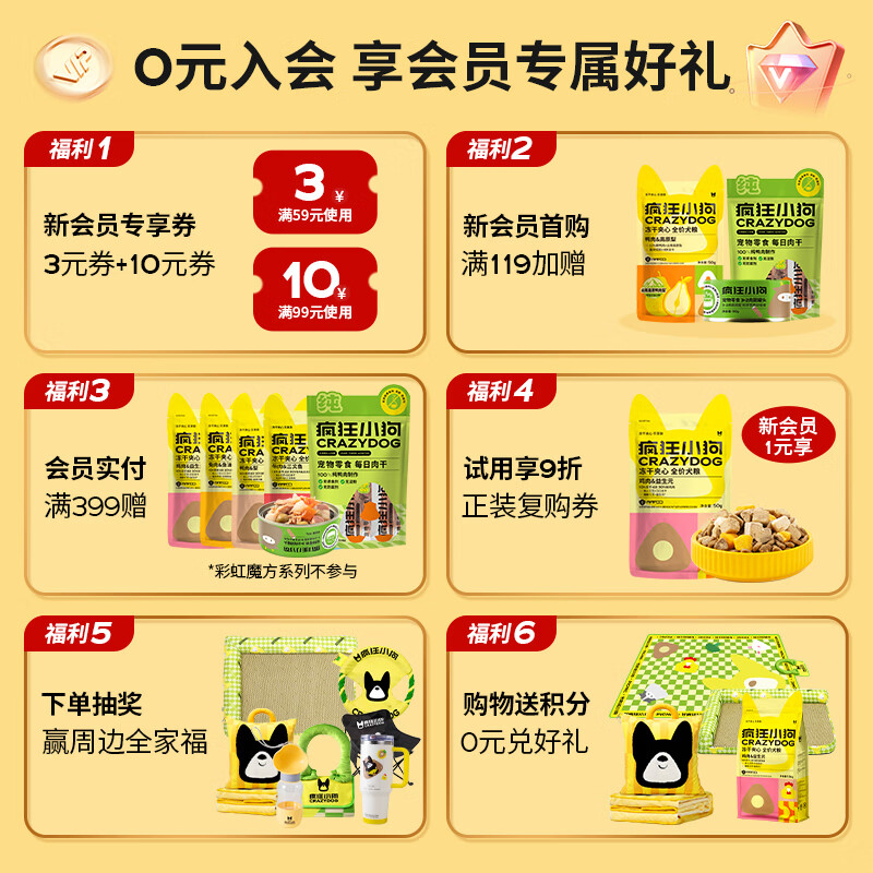 疯狂小狗 京东定制 牛肉双拼小型犬全阶段狗粮 2.5kg 29.43元 - 清风线报