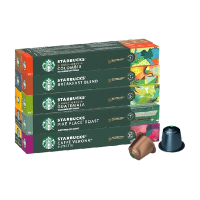 88VIP：STARBUCKS 星巴克 NESPRESSO 胶囊咖啡 5.7g*10颗*6件 184.3元+950淘金币（合30.72