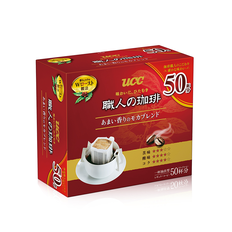 UCC 悠诗诗 滴滤挂耳职人咖啡粉（香醇摩卡）7g*50p/盒 日本进口 32.15元