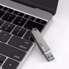 海康威视 X307C USB 3.1 U盘 灰色 128GB USB-A/Type-C双口 46.6元