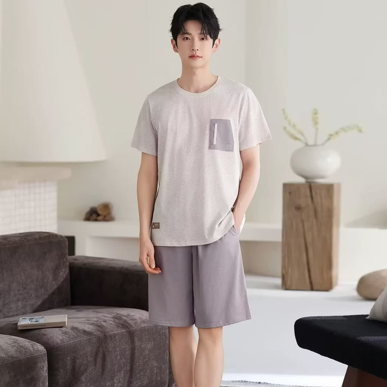 勋阳宇乐 莱赛尔睡衣男2026新款夏季圆领套头薄款宽松休闲 92.8元（需用券）