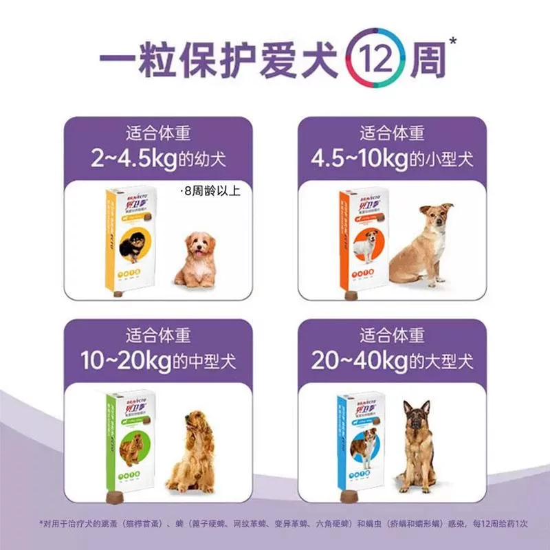 贝卫多 狗狗驱虫药体内体外一体2-4.5kg 141.55元 - 线报酷