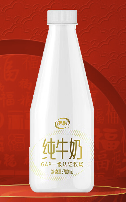 伊利 低温牛奶优质牧场奶源 原生高钙780ml 纯牛奶 6.8元（需买10件，需用券