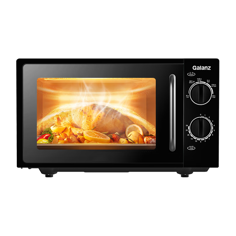Galanz 家用微波炉20L机械转盘式智能小型迷你微波加热杀菌旋钮操作快捷易清
