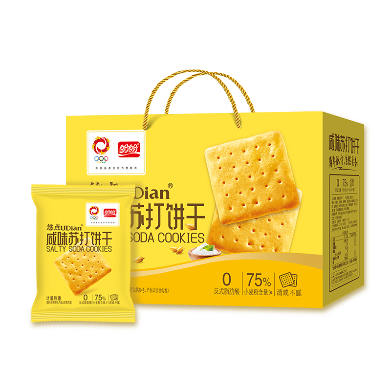 PLUS会员：PANPAN FOODS 盼盼 咸味苏打饼干 800g 10.76元