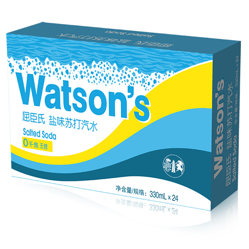 watsons 屈臣氏 盐味苏打水330ml*24罐 51.5元（需用券）