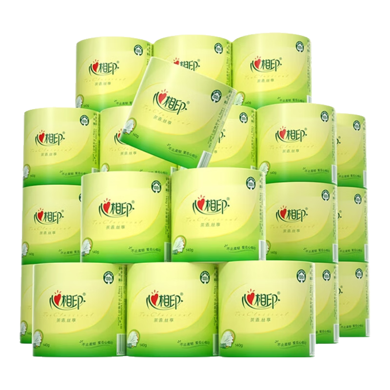 移动端、京东百亿补贴：心相印 茶语丝享 卷纸 4层140g27卷 33.16元