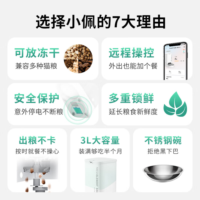小佩 PKD4SOLO 宠物智能喂食器 白色 3L 配不锈钢碗 219.69元 - 86线报