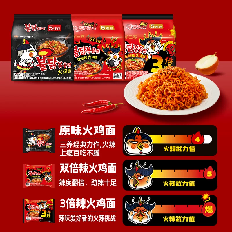 三养 火鸡面140g*5袋 18.3元 - 线报酷