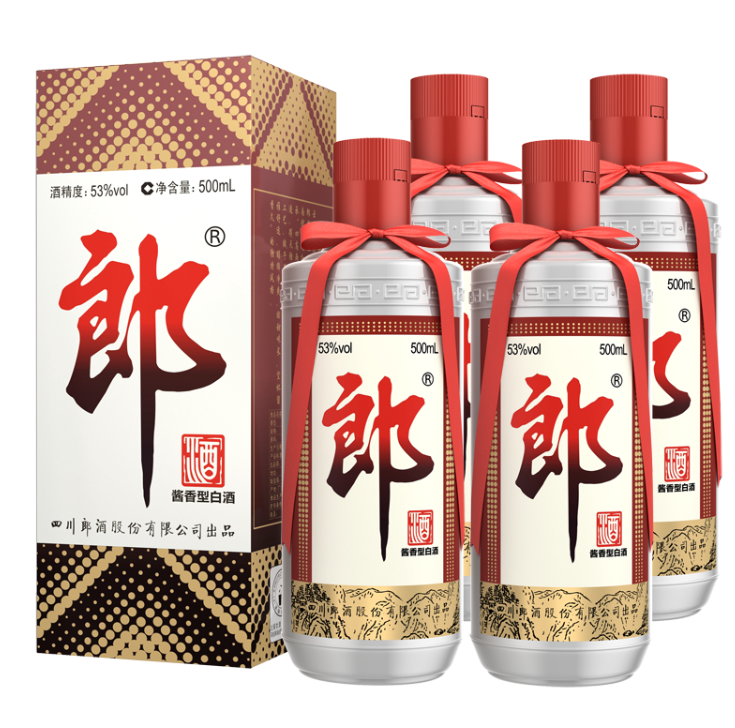 LANGJIU 郎酒 53%vol 酱香型白酒 500ml*4瓶 713.46元