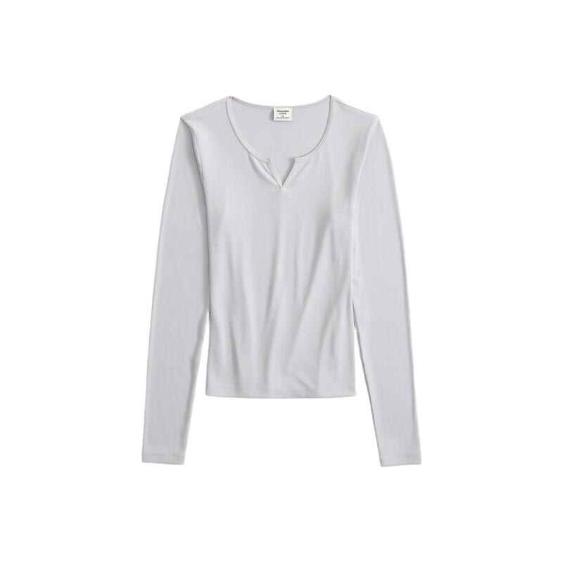 Abercrombie & Fitch 小麋鹿图案内搭打底上衣秋季女装139-5849 浅灰色 XXS (160/76A) 83