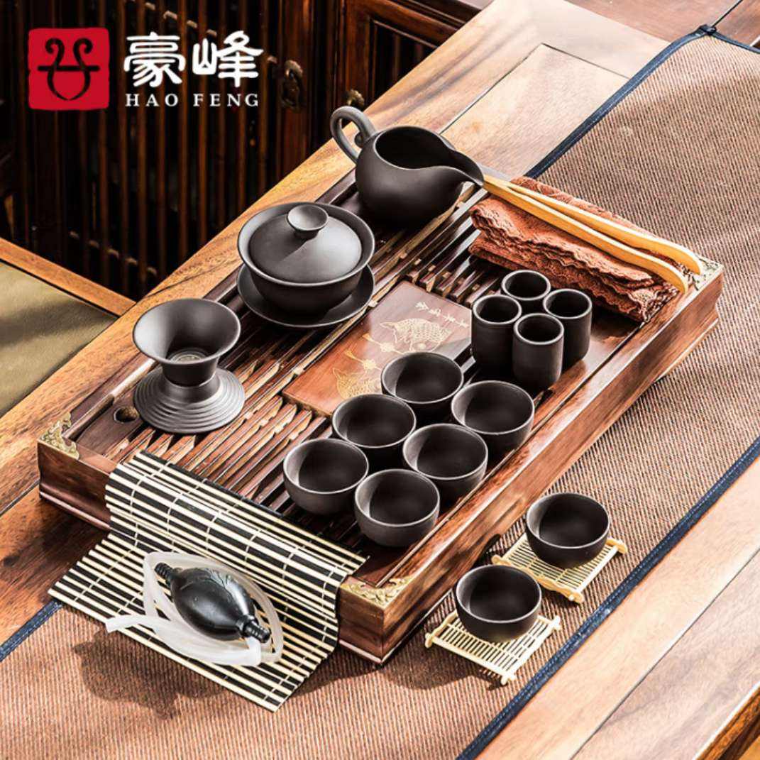 PLUS 会员： 豪峰 整套功夫原矿紫砂茶具套装 53元，主商品42元（需凑单）