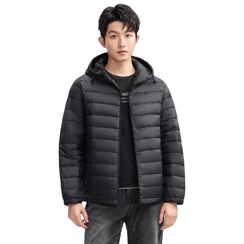 鸭鸭羽绒服 男士连帽秋冬保暖羽绒服 128.97元