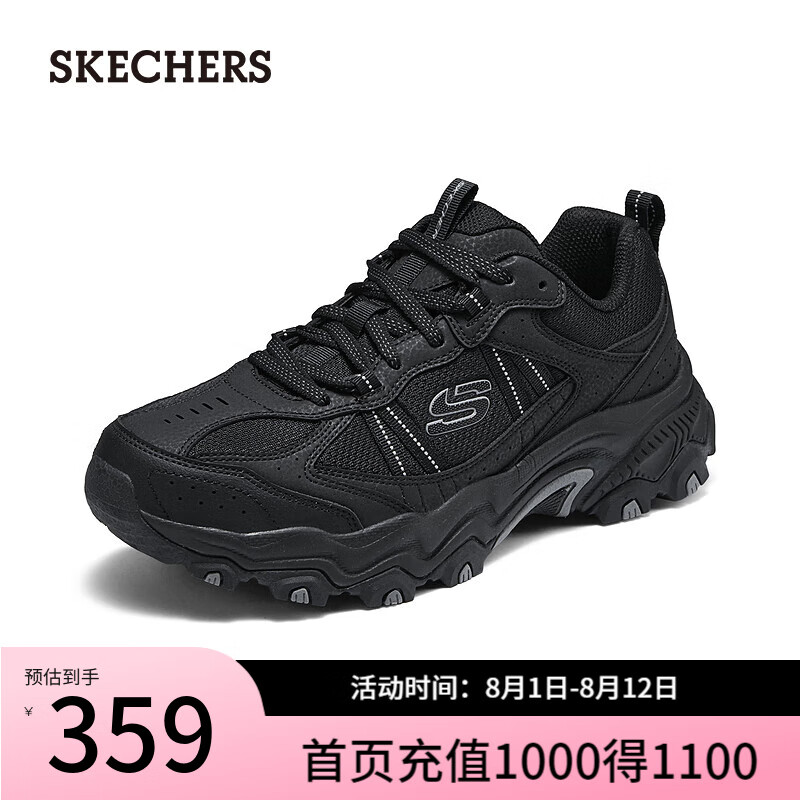 SKECHERS 斯凯奇 男士绑带城市户外鞋237527 全黑色/BBK 41 234元