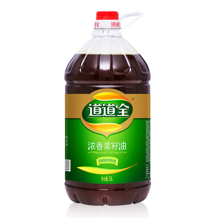 道道全浓香菜籽油物理压榨非转基因食用油 滴滴浓香植物油5l