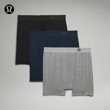 lululemon丨AIM 男士四角裤 *3 条装速干 芯吸 透气 LM9AMTS 黑色/杂色中灰/海军蓝 