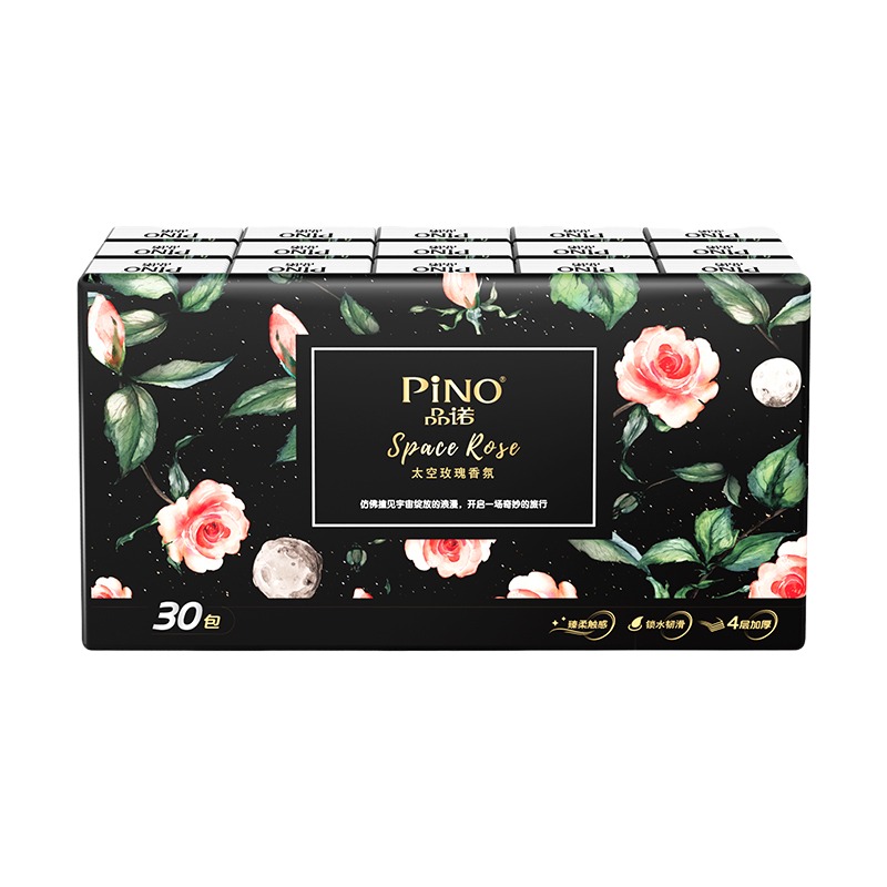 PINO 品诺 唯你香氛系列 手帕纸 4层*6片*30包 太空玫瑰香氛 10.54元（需买2件，