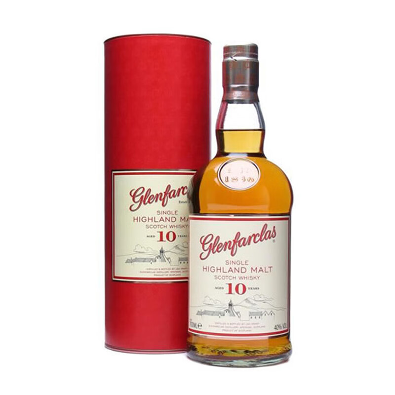 Plus会员:格兰花格（Glenfarclas）10年 苏格兰单一麦芽威士忌 750ml 进口洋酒(礼