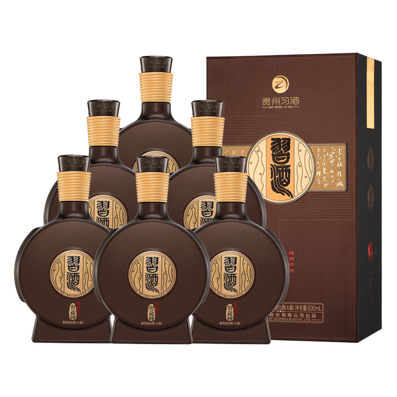 移动端、京东百亿补贴:习酒 窖藏1988 53%vol 酱香型白酒 500ml*6瓶 2527元