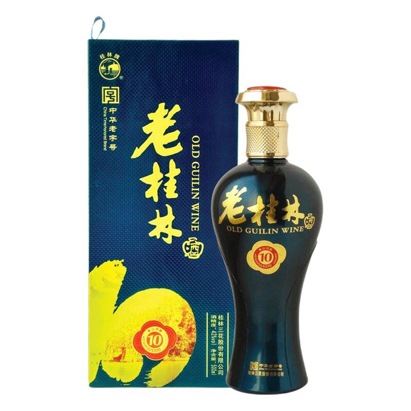 桂林三花 10年老桂林 42%vol 米香型白酒 500ml 单瓶装 154.25元（需用券）