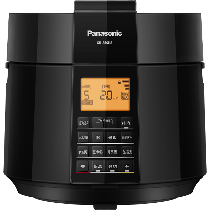 PLUS会员: 松下（Panasonic） 电压力锅电饭煲智能多功能 黑色 SR-S50K8 5L 753.27元+