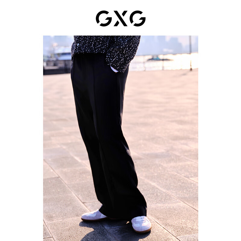 GXG 男装 黑色西装裤男士休闲裤长裤 23年冬季 黑色 190/XXXL 421.22元（需用券）