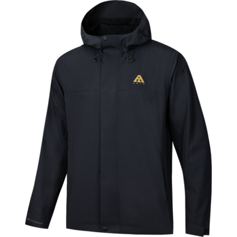 超V：安踏 水壳冲锋衣 男士单层透湿耐磨防风雨透气户外爬山运动外套 189元