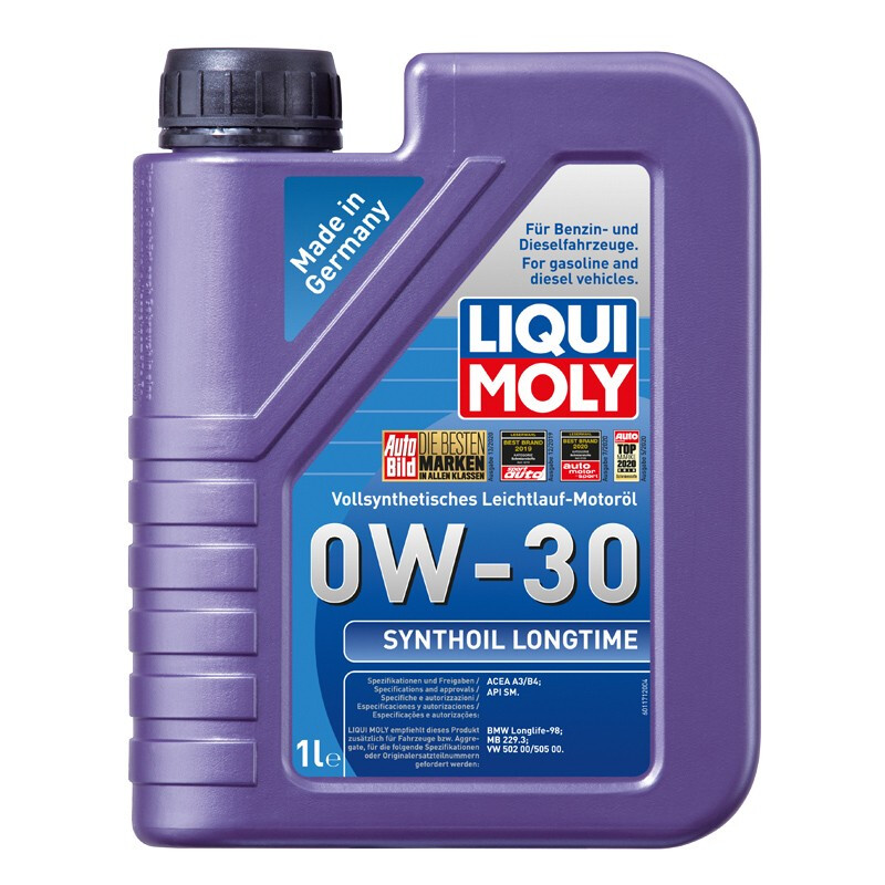 LIQUI MOLY 力魔 旗舰系列 0W-30 SM级 PAO类全合成基础油 1L 134.1元