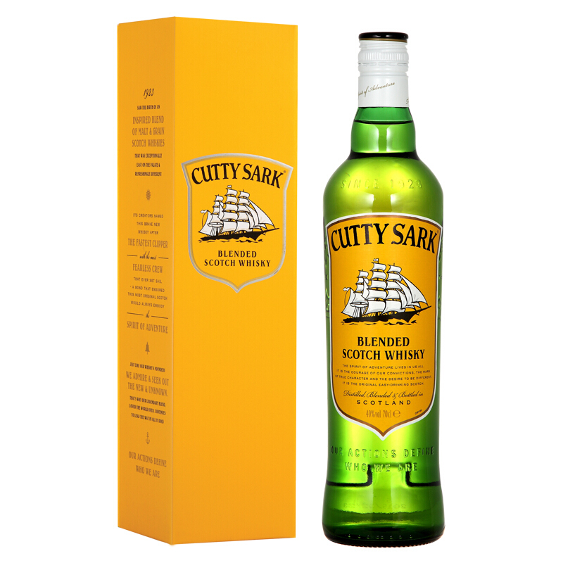 Cutty Sark 顺风 苏格兰 调和威士忌 40%vol 700ml 98元