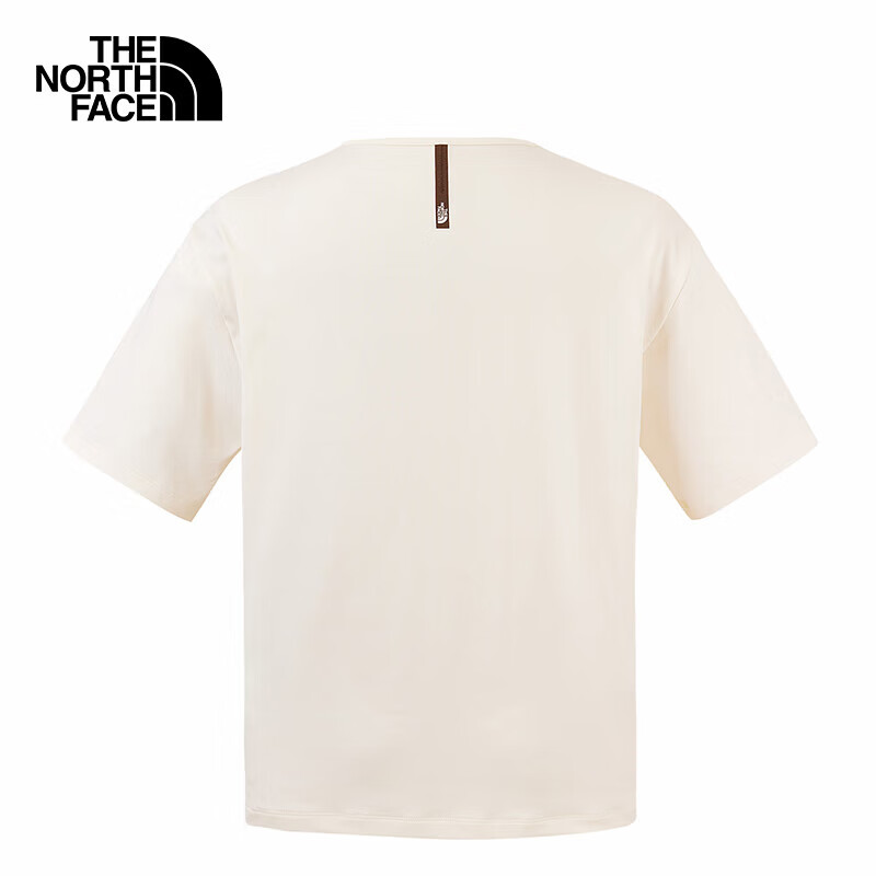 The North Face北面短袖T恤女外速干吸湿透气短袖83TT 米白色/QLI 2XL 147元(需领券)