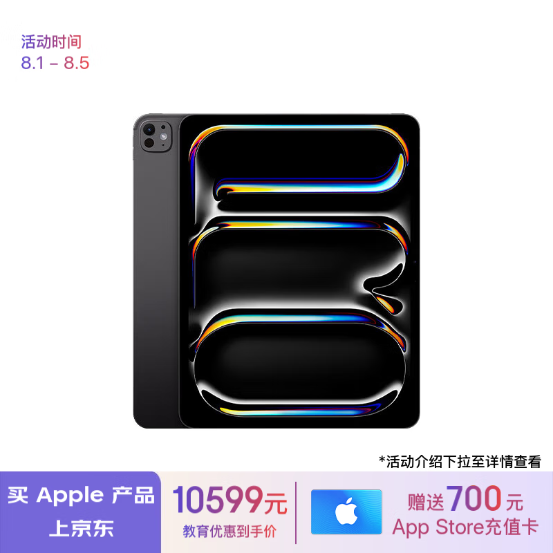 Apple 苹果 iPad Pro13英寸M4芯片 2024年新款平板电脑深空黑色 ￥10199