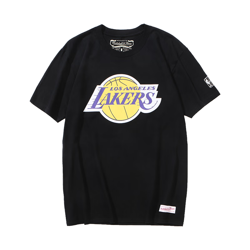 需首单、PLUS会员：MITCHELL & NESS NBA联名 湖人T恤 88.12元包邮（需用券）