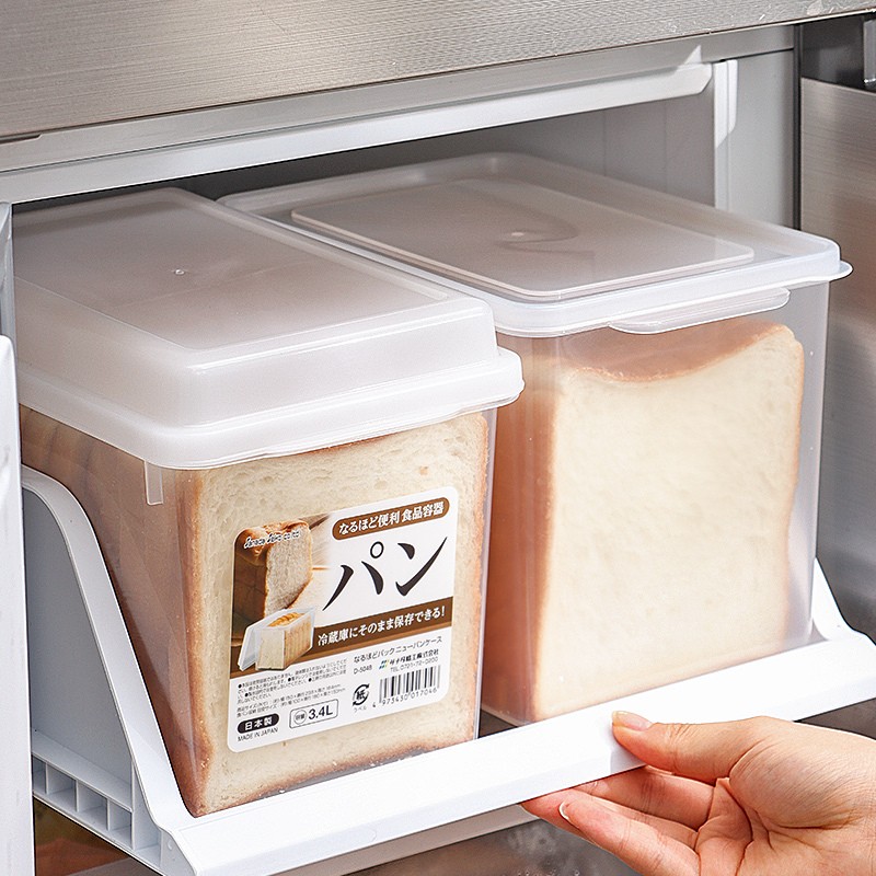 Katei Story 家の物语 の物语（KATEI STORY）日本进口面包收纳盒带盖冰箱保鲜盒