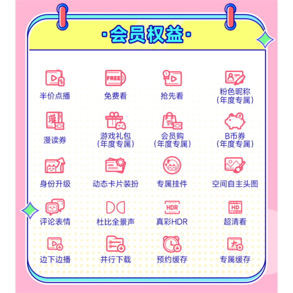 bilibili 哔哩哔哩 超级大会员年卡 支持电视端