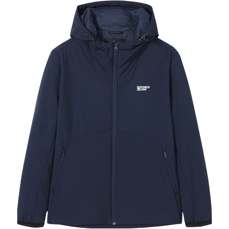 Pioneer Camp 3M新雪丽棉男连帽棉服户外防风休闲外套厚款棉衣冬季保暖男士棉