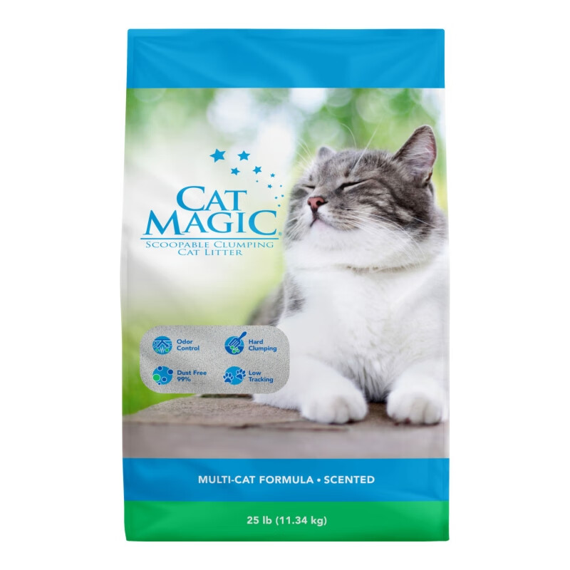 PLUS会员：CAT MAGIC 喵洁客 膨润土猫砂 11.34kg 洋甘菊香 79.15元（需凑单）