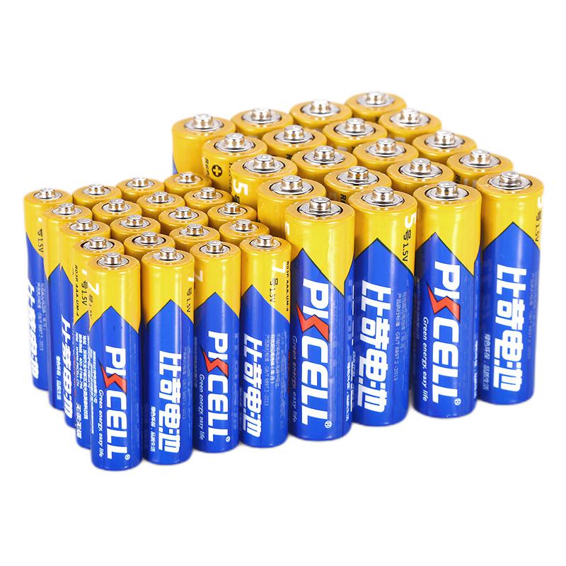 PLUS会员：PKCELL 比苛 碳性电池 20节5号+20节7号组合套装 14.6元（需买2件，需