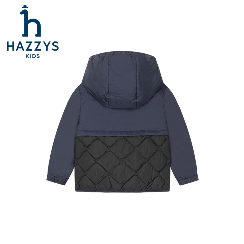 哈吉斯 童装男女童羽绒服连帽保暖外套 藏蓝 145 329.9元（需用券）