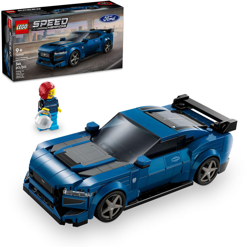 百亿补贴：LEGO 乐高 超级赛车系列 76920 福特 Mustang Dark Horse 跑车 积木模型 135元