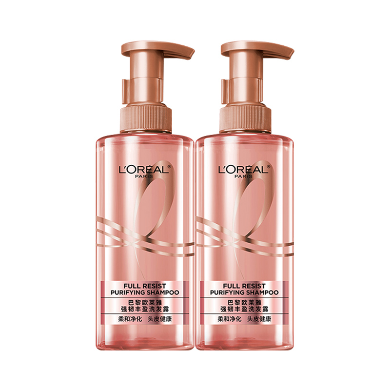 L'OREAL PARIS 欧莱雅强韧柔顺洗发露水440ml*2生姜护发素控油强韧套装 115元