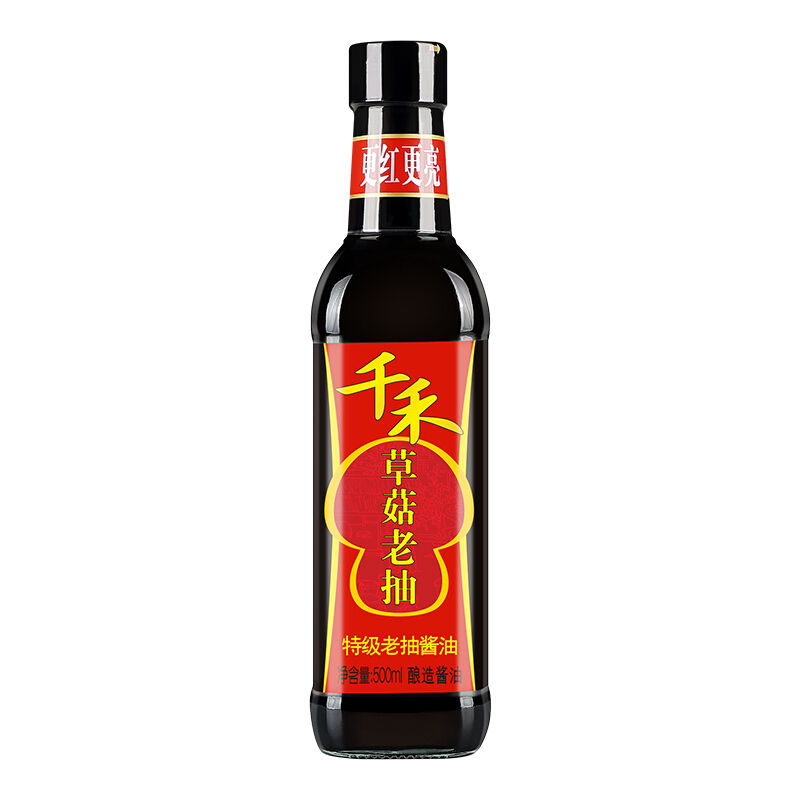 千禾 草菇 特级老抽酱油 500ml 6.88元（需用券）